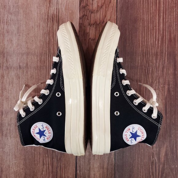 *FLAWS* Converse Unisex W8 M6 Chuck Taylor All Star 70 Hi Comme des Garcons PLAY - Picture 11 of 16